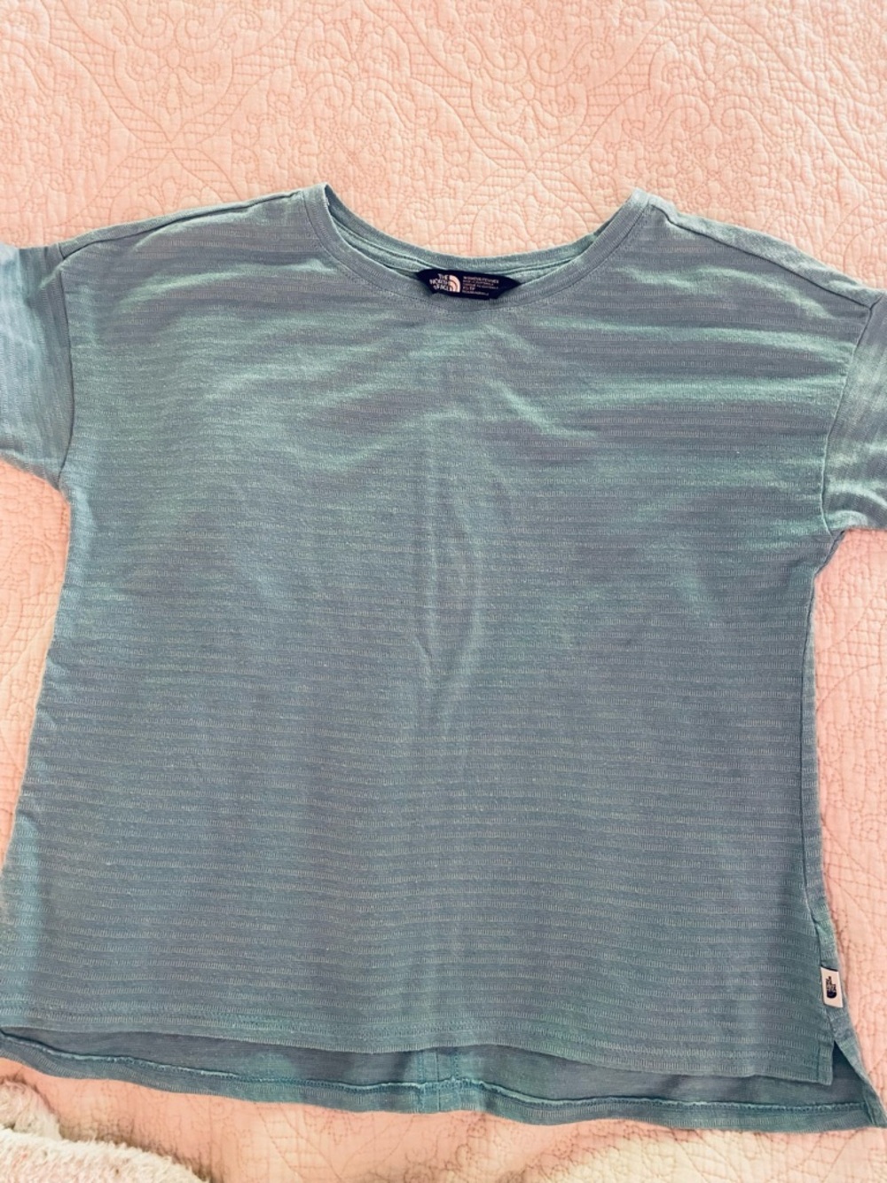 The North Face Kids Short Sleeve Tee — Seafoam Blue